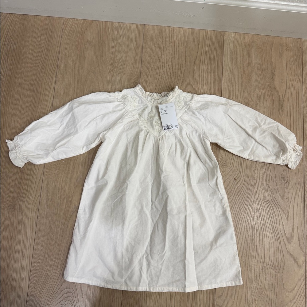 H&M Cream Kids dress with Lace Trim